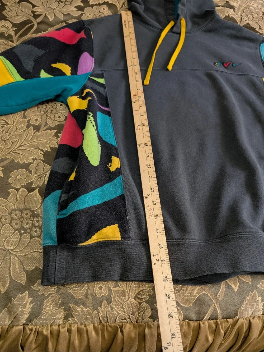 Men's Nike Black Hoodie-Peace, Love, and Swoosh Size XL